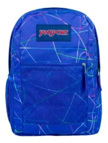 Mochila Jansport Zone Pack Unisex, Práctica Y Espaciosa Azul Lisa