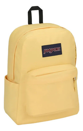 Mochila Jansport Superbreak Unisex, Práctica Con Gran Estilo Amarillo Pastel Lisa