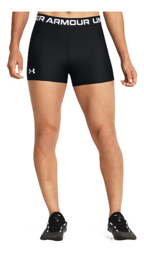 Short Under Armour Hg Middy Dama Ajuste Cómodo Negro Lisa L