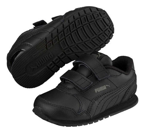 Tenis Puma St Runner V2 L V Ps Kids 36696001 Confortables Negro Lisa 19.5 Mx