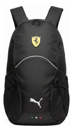 Mochila Puma Ferrari 07003402 Icónica Scudería Negro Lisa