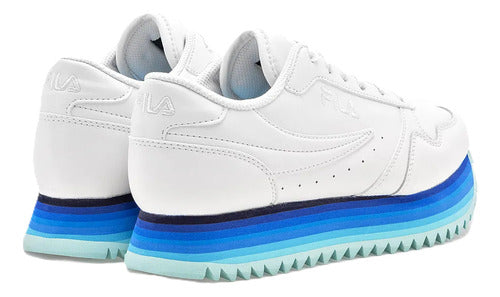 Tenis Fila Orbit Stripe 5rm02232147 Look Fresco Juvenil Blanco/azul Lisa 23 Mx