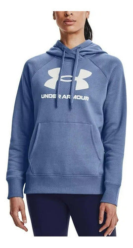 Sudadera Under Armour Rival Fleece Logo 1356318470 Clásica Xl Azul Mineral Lisa
