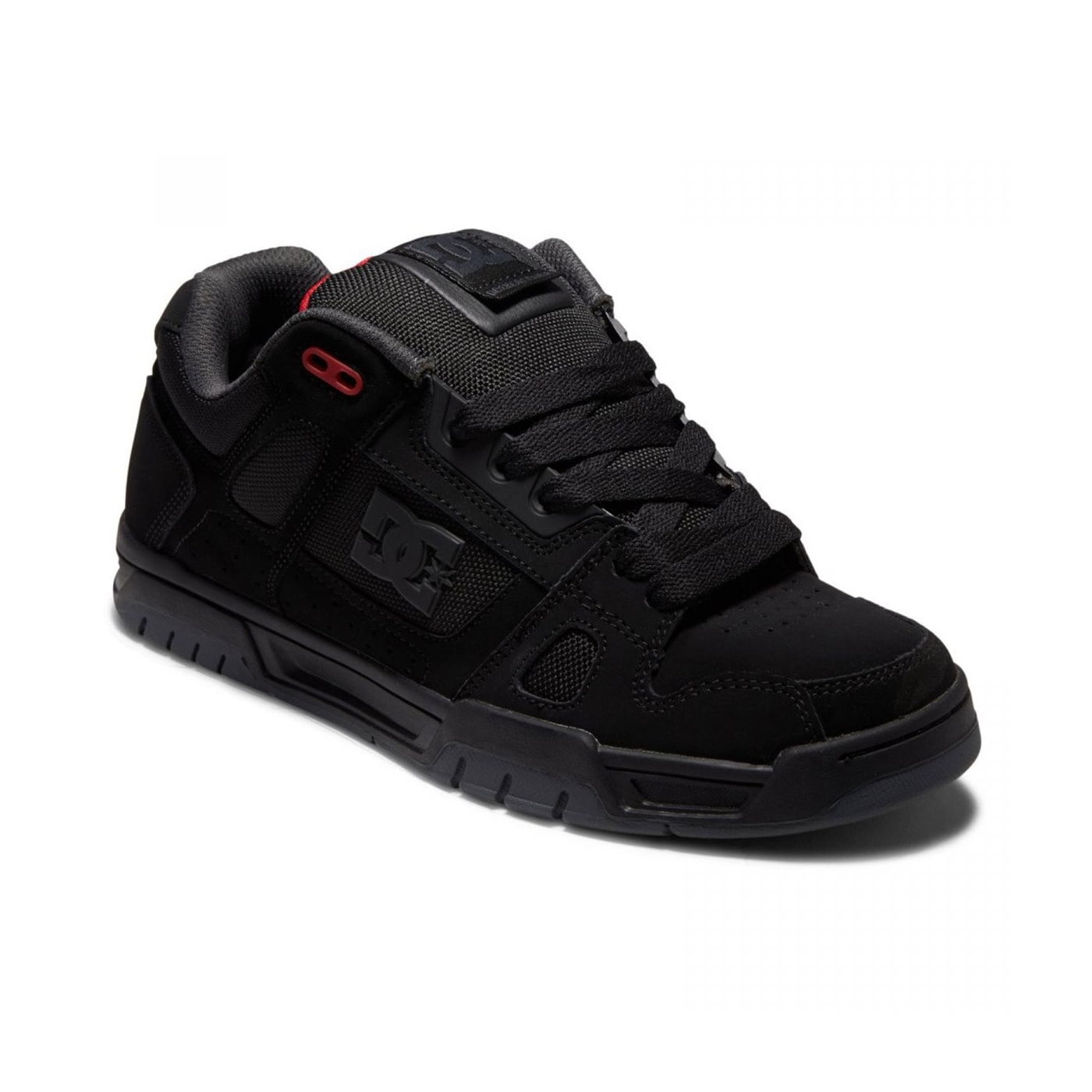 DC Zapato de Skate para Hombre con Ciervo, Negro/Gris/Rojo, 27.5 cm