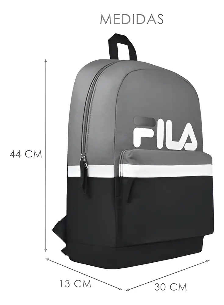 Mochila Fila Backpack Essence Unisex Vb201901208 Gris Oscuro Liso