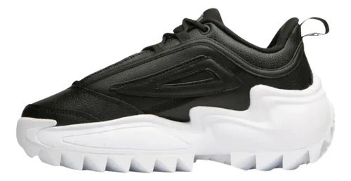 Tenis Fila Twister, Look Y Estilo Original Negro Lisa 23 Mx