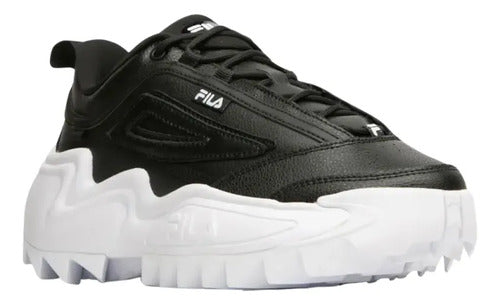 Tenis Fila Twister, Look Y Estilo Original Negro Lisa 23 Mx