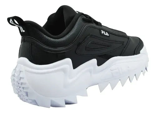 Tenis Fila Twister, Look Y Estilo Original Negro Lisa 23 Mx