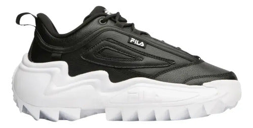 Tenis Fila Twister, Look Y Estilo Original Negro Lisa 23 Mx