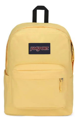 Mochila Jansport Superbreak Unisex, Práctica Con Gran Estilo Amarillo Pastel Lisa