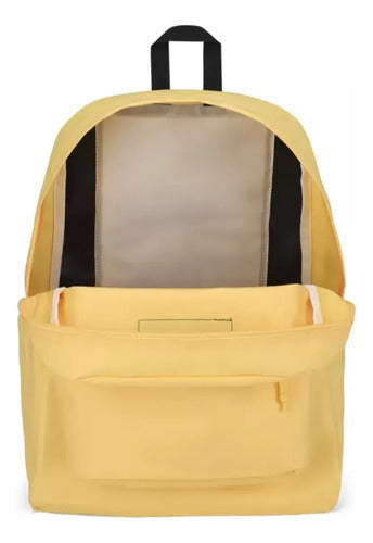 Mochila Jansport Superbreak Unisex, Práctica Con Gran Estilo Amarillo Pastel Lisa