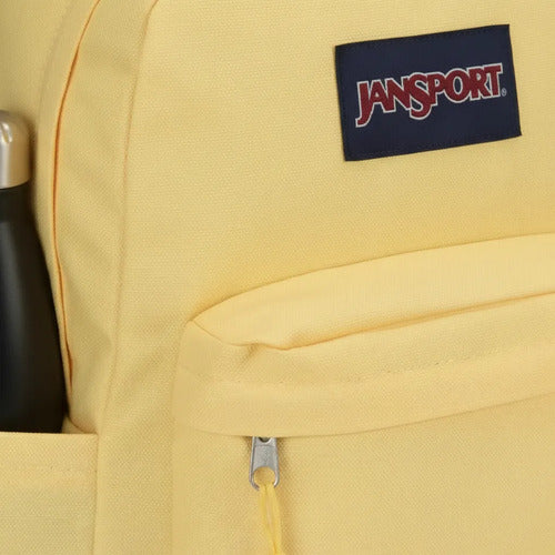 Mochila Jansport Superbreak Unisex, Práctica Con Gran Estilo Amarillo Pastel Lisa
