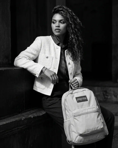Mochila Jansport Cross Town Dama, Espaciosa Y Versátil Rosa Chicle Lisa