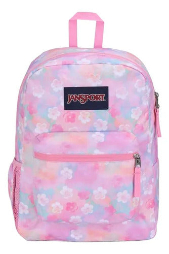 Mochila Jansport Cross Town Neon Daisy, Street Style Rosa Neón Lisa