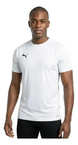 Playera Puma Teamliga Jersey Caballero, Clásica Deportiva Blanco Lisa L