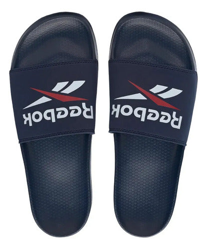 Sandalias Reebok Fulgere Slide Caballero, Confortables Azul Marino Lisa 27 Mx