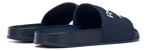 Sandalias Reebok Fulgere Slide Caballero, Confortables Azul Marino Lisa 27 Mx