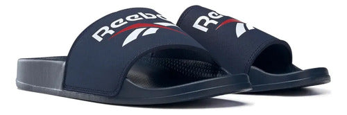 Sandalias Reebok Fulgere Slide Caballero, Confortables Azul Marino Lisa 27 Mx
