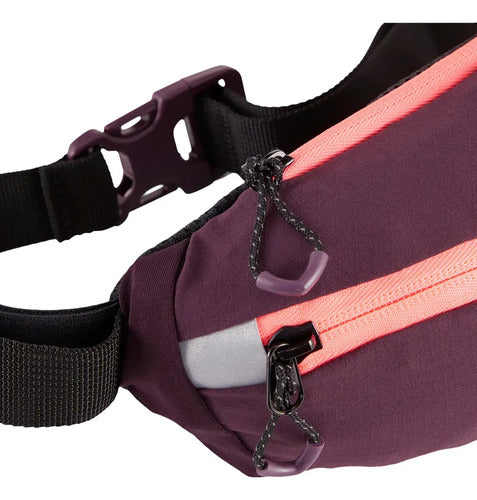 Cangurera Puma Pr Classic Dama, Ajuste Perfecto Y Comodidad Vino Oscuro/rosa Neón Lisa