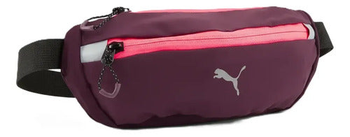 Cangurera Puma Pr Classic Dama, Ajuste Perfecto Y Comodidad Vino Oscuro/rosa Neón Lisa
