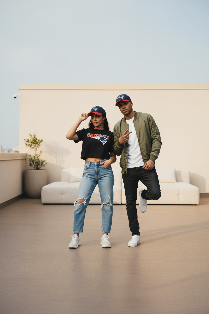 Gorra New Era 9forty New England Patriots Unisex Icónica Azul 1.000 Liso