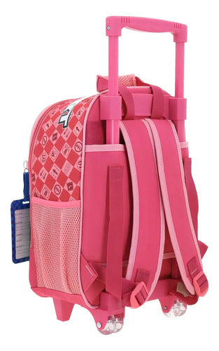 Mochila Chica Chenson Con Ruedas Princesa Peach Peam Mario Rosa Peam