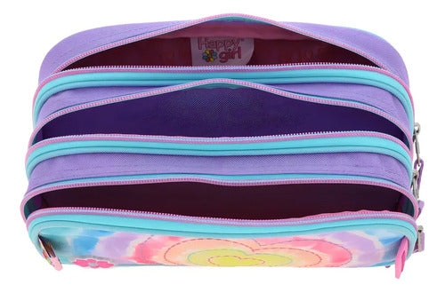 Lapicera Triple Estuche Chenson Happy Girl Lili Multicolor Estampado