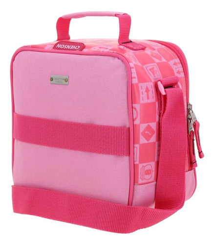 Lonchera Térmica Chenson Peach Mario Bros Gogo Rosa Estampado
