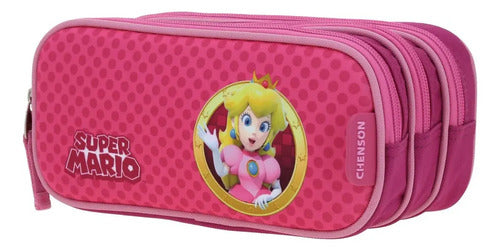 Lapicera Escolar Chenson Mario Bros Peach Barb Rosa Púa