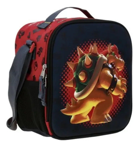 Lonchera Escolar Mario Bros Bowie Bicolor Estampado