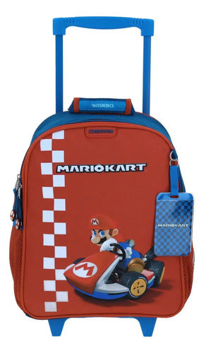Mochila Con Ruedas Chenson Kinder Mario Bros Brife Práctica Multicolor Estampado