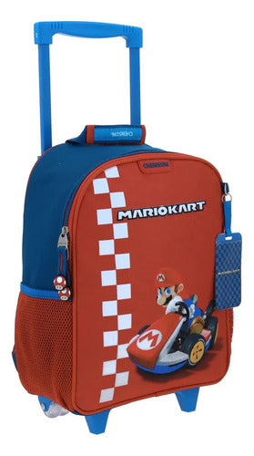 Mochila Con Ruedas Chenson Kinder Mario Bros Brife Práctica Multicolor Estampado