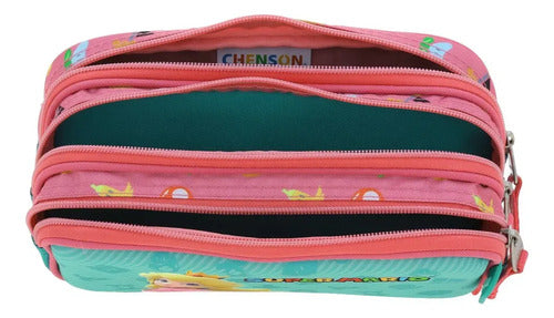 Lapicera Estuche Chenson Princesa Peach Mario Bros Shaw Bicolor Estampado