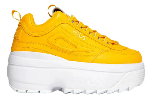Tenis Fila Disruptor I I Wedge Dama Moda Chunky Original Amarillo Lisa 23.5 Mx