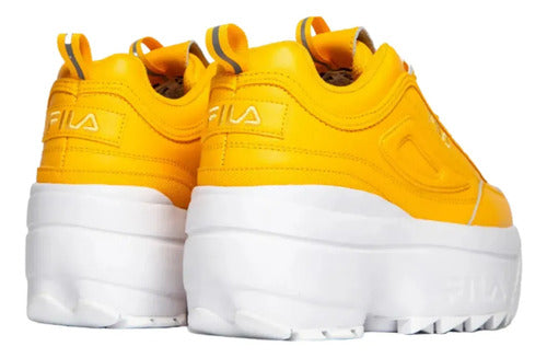 Tenis Fila Disruptor I I Wedge Dama Moda Chunky Original Amarillo Lisa 25 Mx