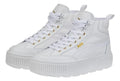 Tenis Puma Tipo Bota  Karmen Mid Moda Urbana Blanco Lisa 25.5 Mx