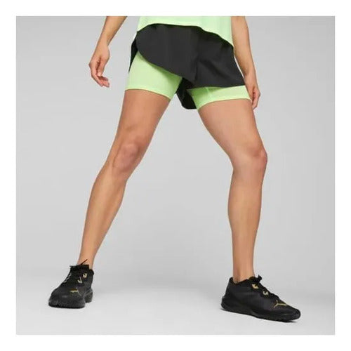 Short Puma Run Favorite Woven 2in1 3 Sh Ligero Y Cómodo Bicolor Lisa L