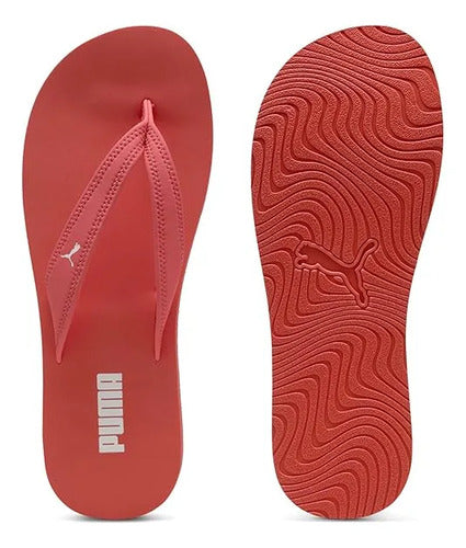 Sandalias Puma Sandy Flip Dama Alta Comodidad Salmón Lisa 22 Mx