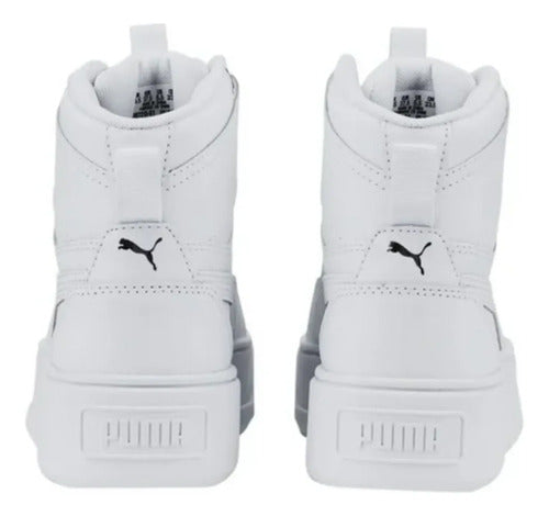 Tenis Puma Tipo Bota Karmen Rebelle Mid Dama Moda Streetwear Blanco Lisa 22.5 Mx