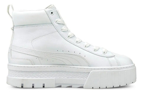 Tenis Puma Tipo Bota Dama Icónica De La Moda Urbana Blanco Lisa 24 Mx