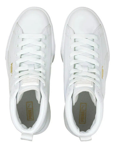Tenis Puma Tipo Bota Dama Icónica De La Moda Urbana Blanco Lisa 25.5 Mx