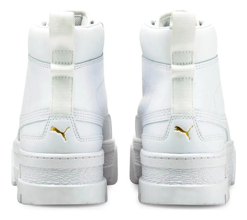 Tenis Puma Tipo Bota Dama Icónica De La Moda Urbana Blanco Lisa 25 Mx