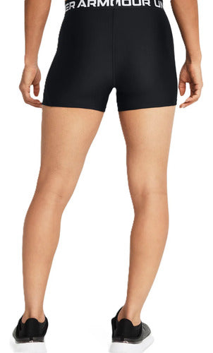Short Under Armour Hg Middy Dama Ajuste Cómodo Negro Lisa L