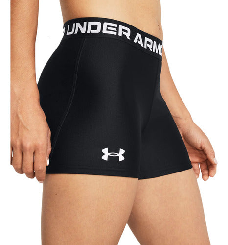 Short Under Armour Hg Middy Dama Ajuste Cómodo Negro Lisa L