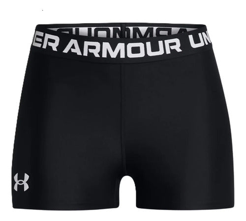 Short Under Armour Hg Middy Dama Ajuste Cómodo Negro Lisa L