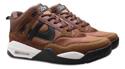 Tenis Panam Guerrero Confortable  Moda Urbana Actual Chocolate Lisa 23 Mx