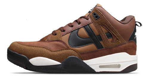 Tenis Panam Guerrero Confortable  Moda Urbana Actual Chocolate Lisa 28 Mx