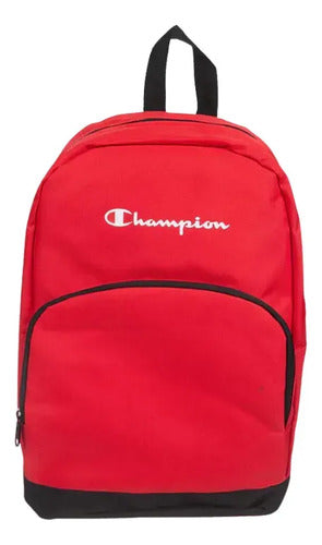 Mochila Champion Zone Backpack Unisex Clásica G07xuss2509114 Rojo Lisa
