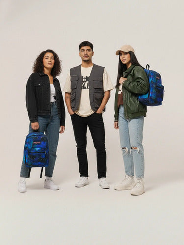 Mochila Jansport Cross Town Urbana Js0a47lwao3 Azul Galaxy Lisa