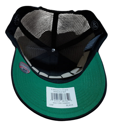 Gorra 47 Brand Branson 47 Mvp, New York Yankees Ajustable Negro Unitalla Lisa